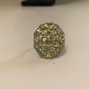 Sterling Silver Peridot Gemstone Ring size